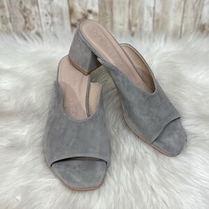 Wonders Grey Suede Mules [S4817]